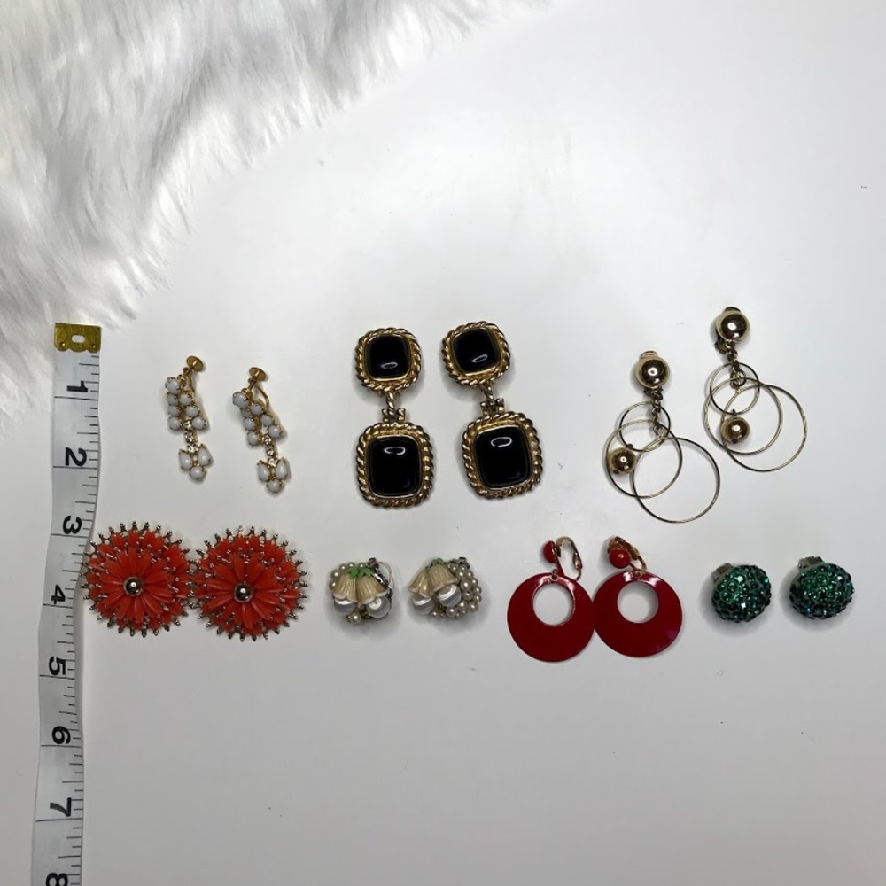Lot of Vintage Clip On Earrings